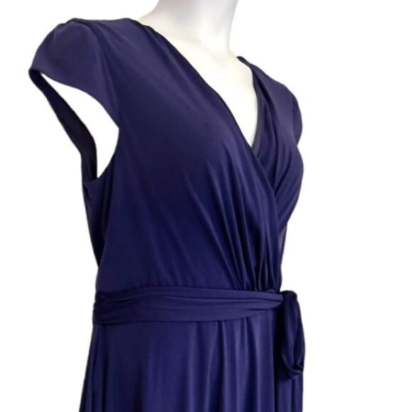 LOTUS Pockets Stretchy Self Sash Purple Office Casual Party Dress size 18W - Picture 9 of 16